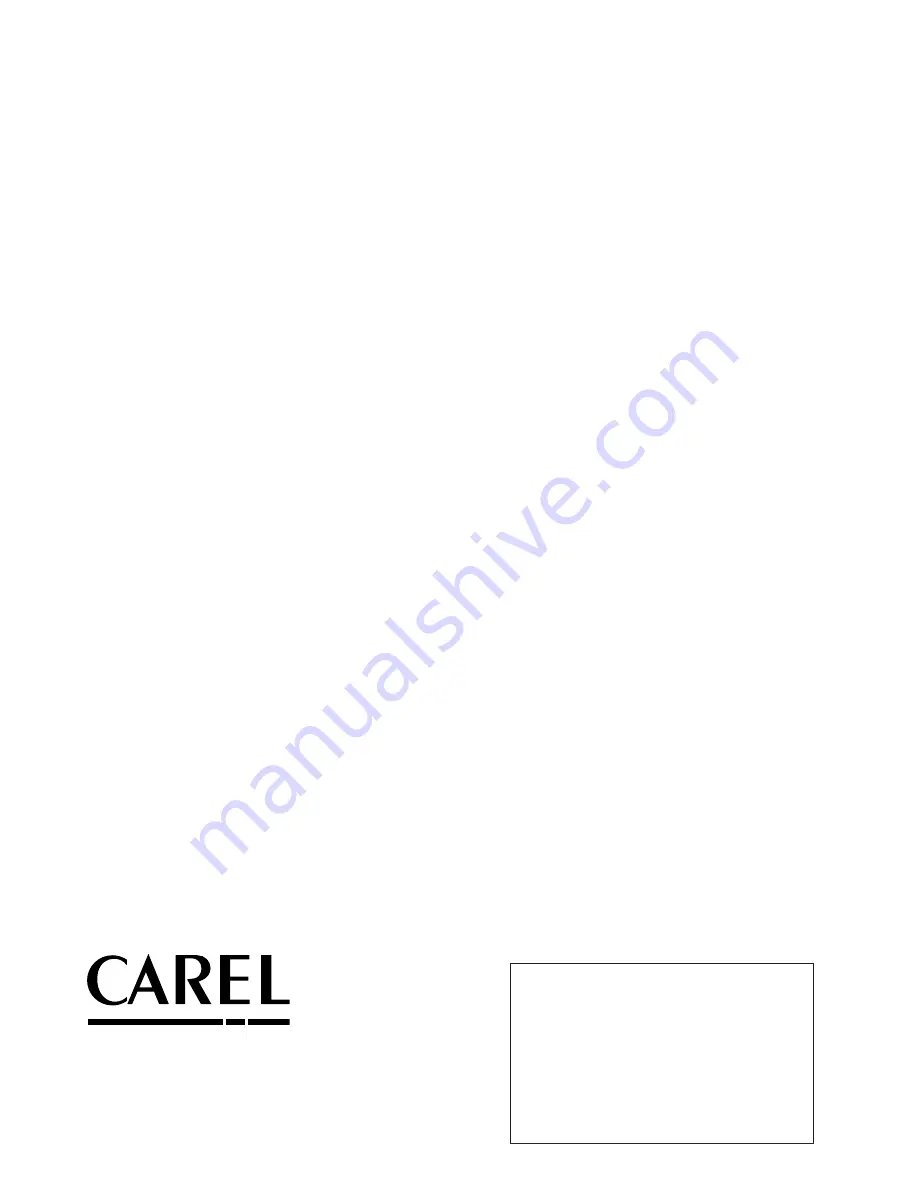 Carel compactSteam XL User Manual Download Page 54