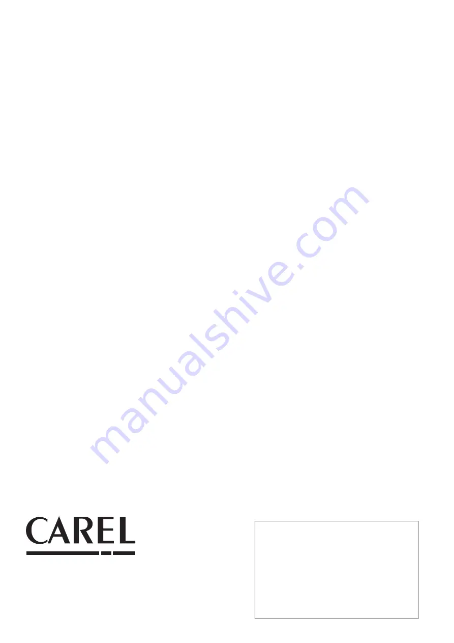 Carel humiSteam Basic UE001 Скачать руководство пользователя страница 84