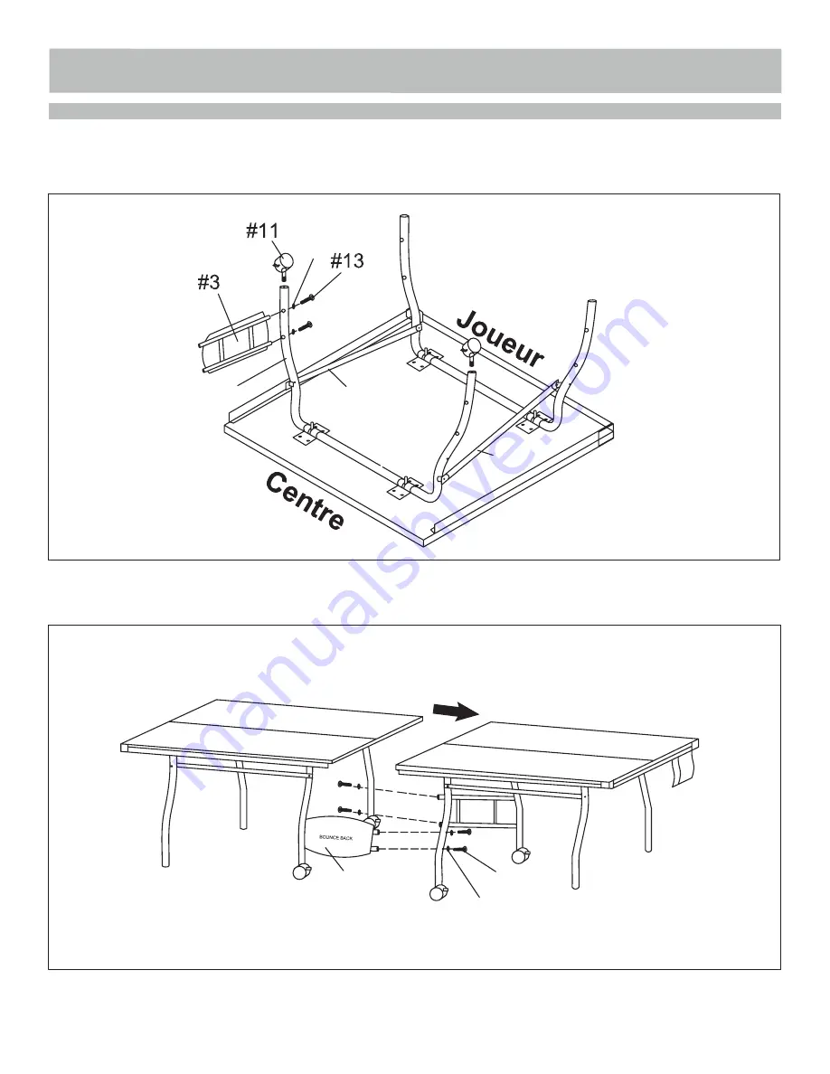 Carmelli BOUNCEBACK 9' TABLE TENNIS Assembly Instructions Manual Download Page 12