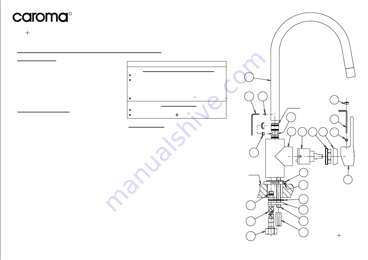 Caroma CIRRUS Installation Instructions Download Page 1