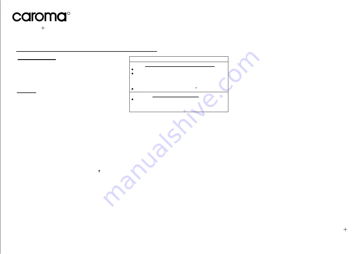 Caroma SARACOM Plumbers Installation Instructions Download Page 1