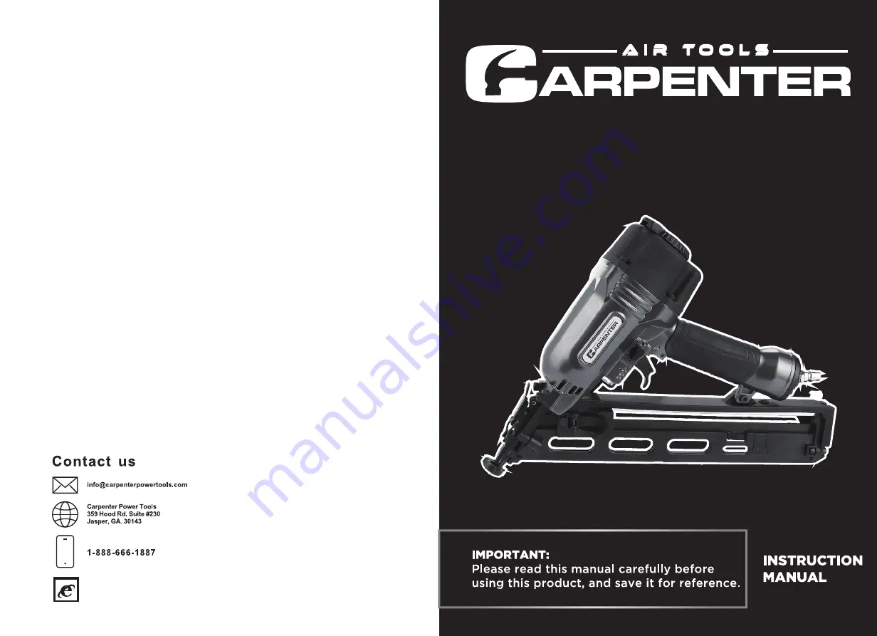 Carpenter MFG C1565 Instruction Manual Download Page 1