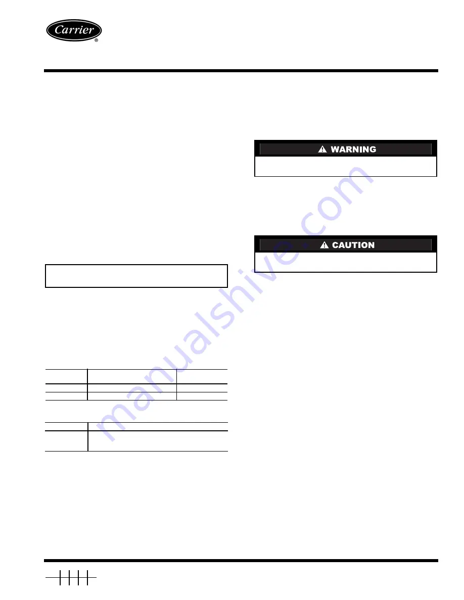 Carrier 48PG03-14 Installation Instructions Download Page 1