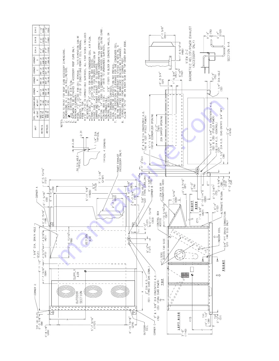 Carrier 48TM016 Installation, Start-Up And Service Instructions Manual Download Page 6