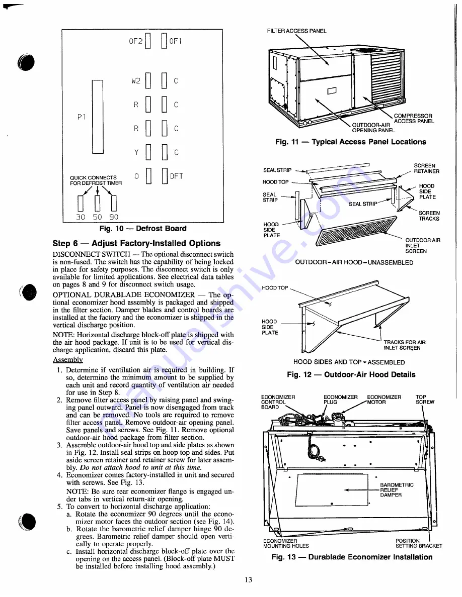 Carrier 50TJQ004 Installation, Start-Up And Service Instructions Manual Download Page 13