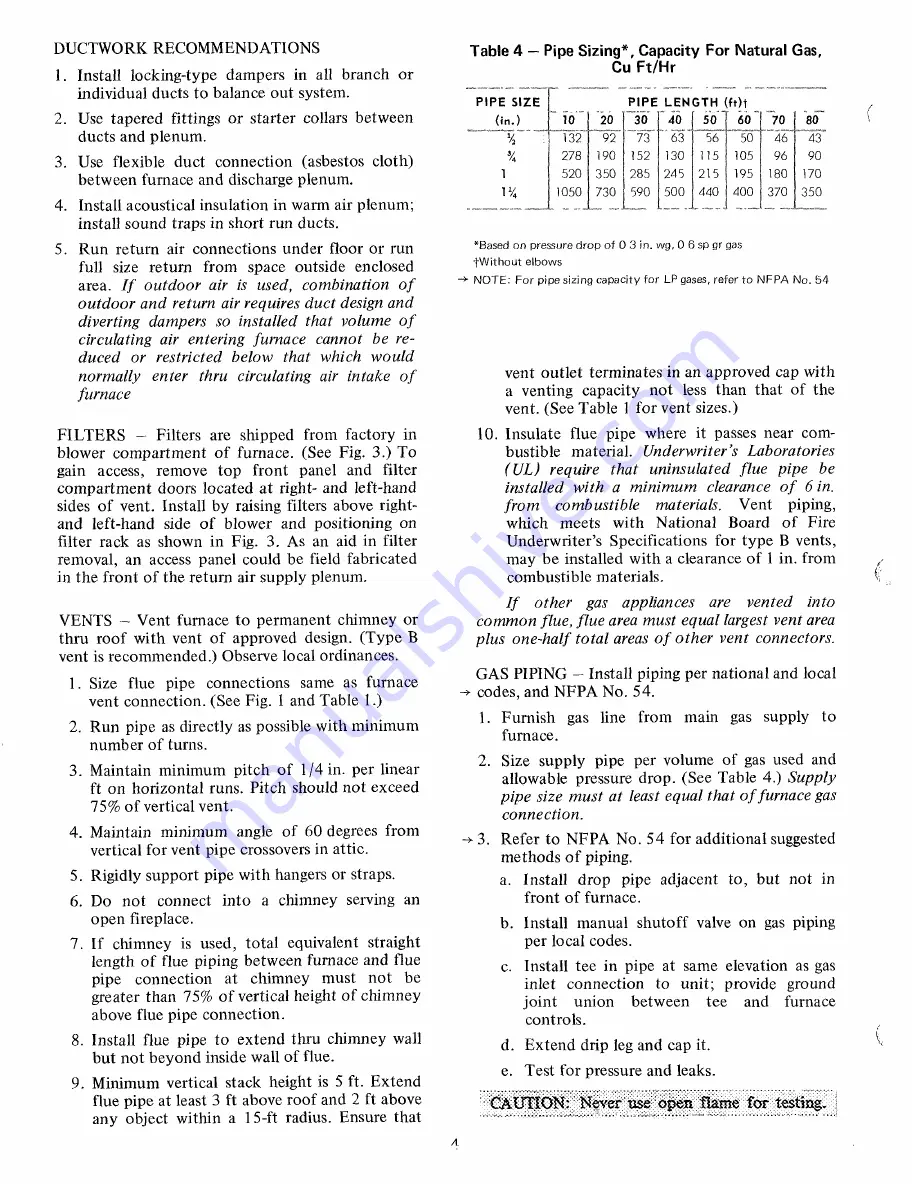 Carrier 58BB Installation, Start-Up And Service Instructions Manual Download Page 4