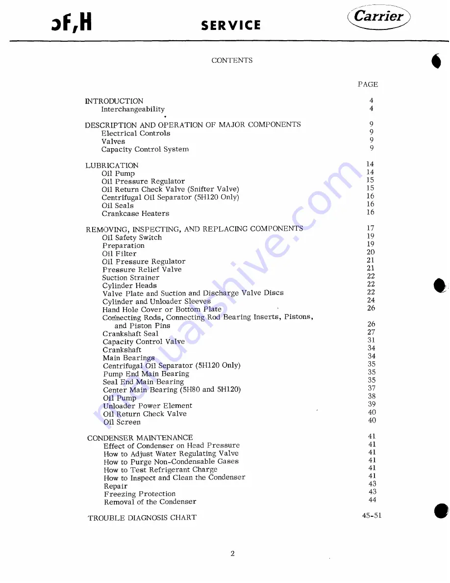 Carrier 5F Service Manual Download Page 2