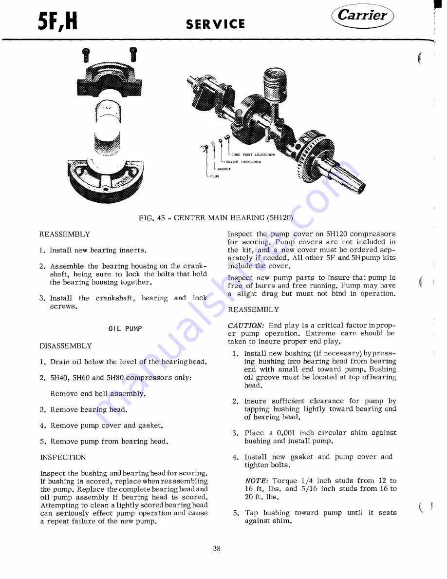 Carrier 5F Service Manual Download Page 38