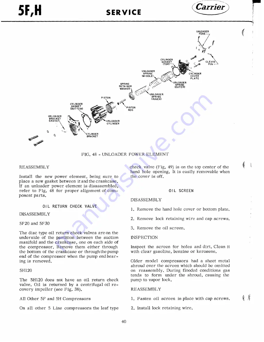 Carrier 5F Service Manual Download Page 40