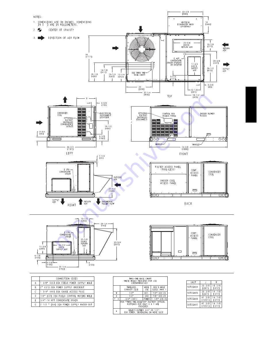 Carrier WeatherMaker 50TCQA07 Installation Instructions Manual Download Page 3