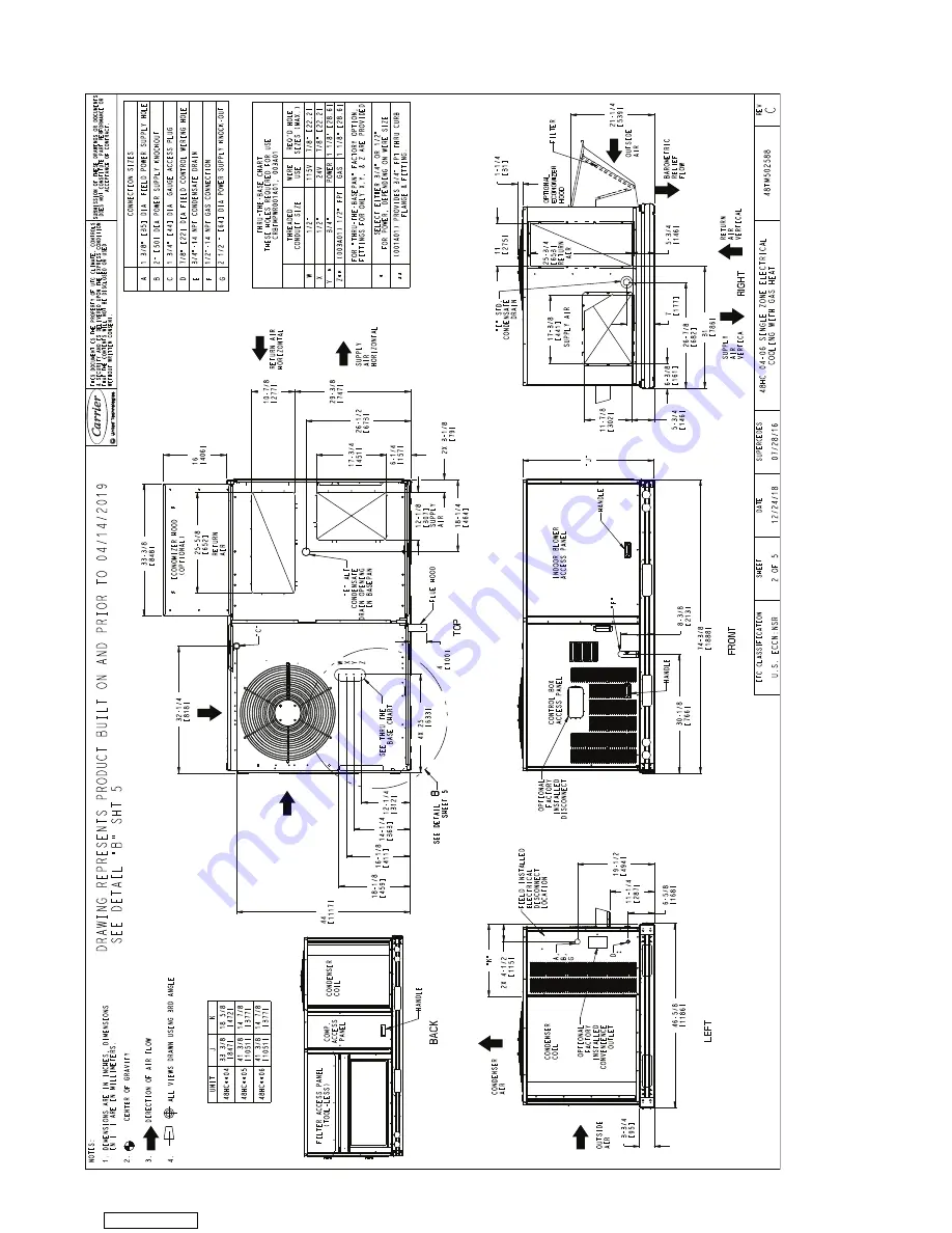 Carrier WeatherMaster 48HC Series Installation Instructions Manual Download Page 6