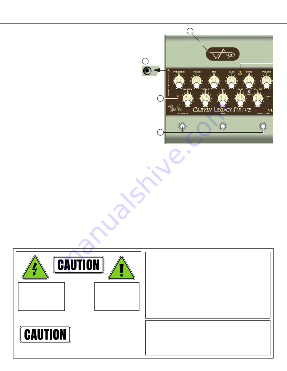 CARVIN Legacy drive vld1 User Manual Download Page 6