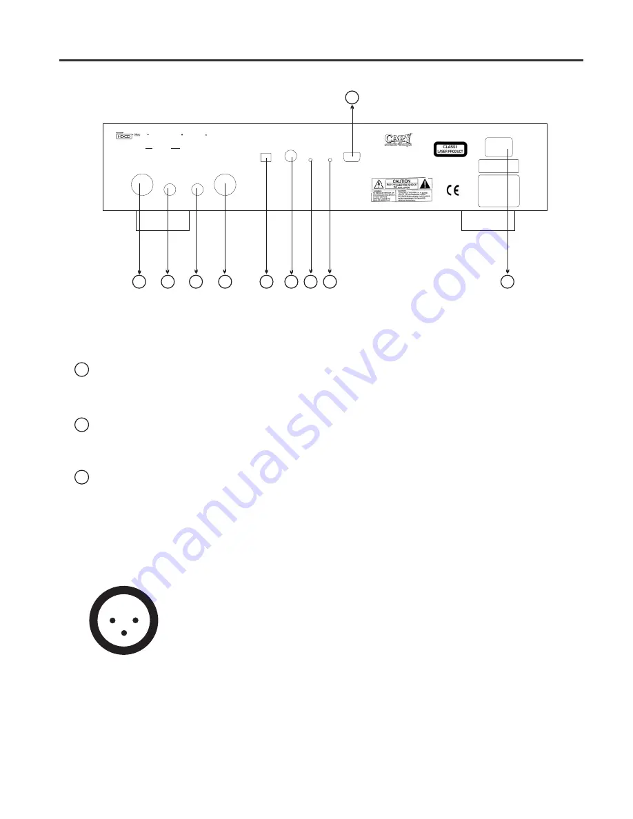 Cary Audio Design CDP 1 Owner'S Manual Download Page 9