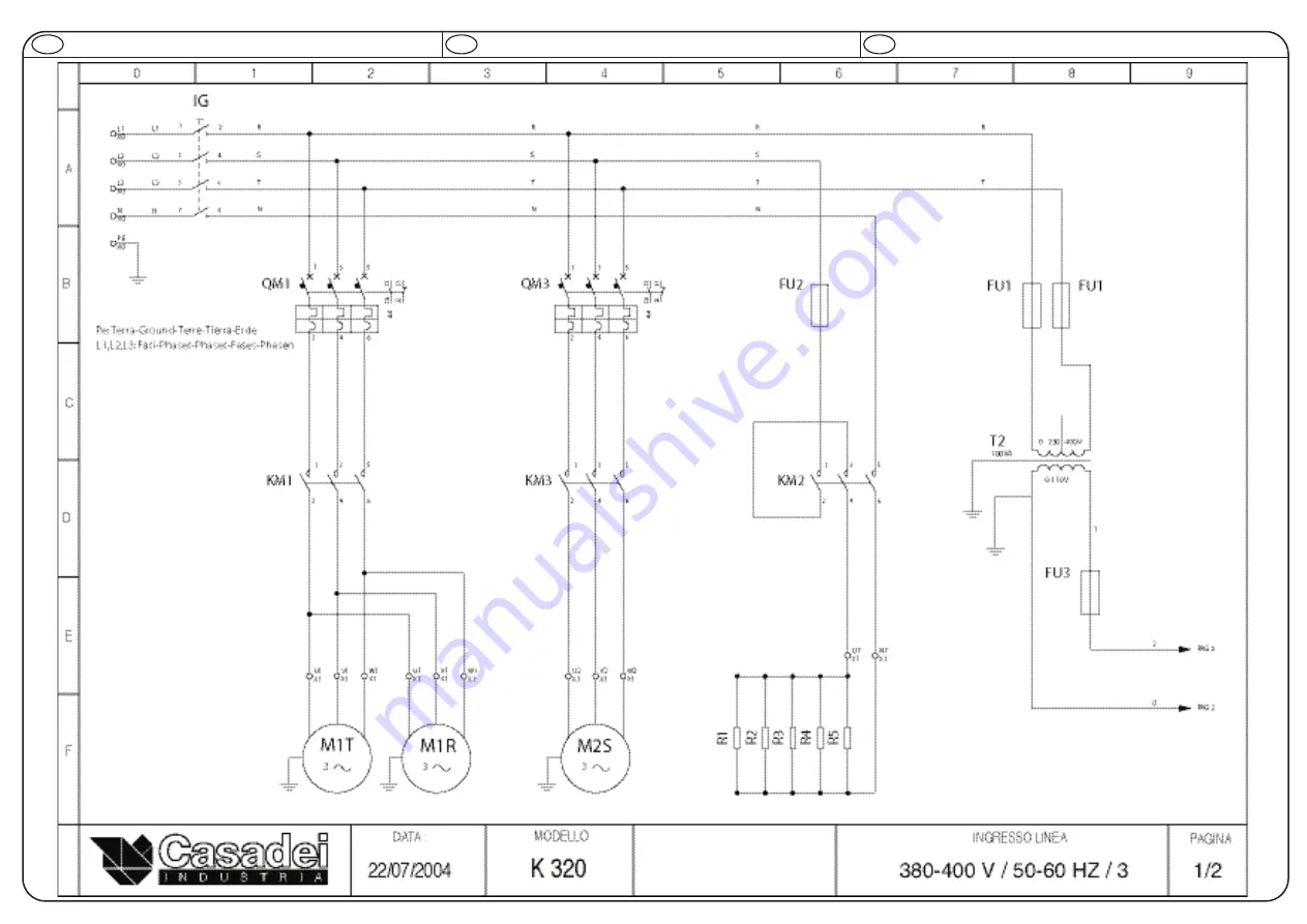 Casadei K 320 Instruction And Maintenance Manual Download Page 67