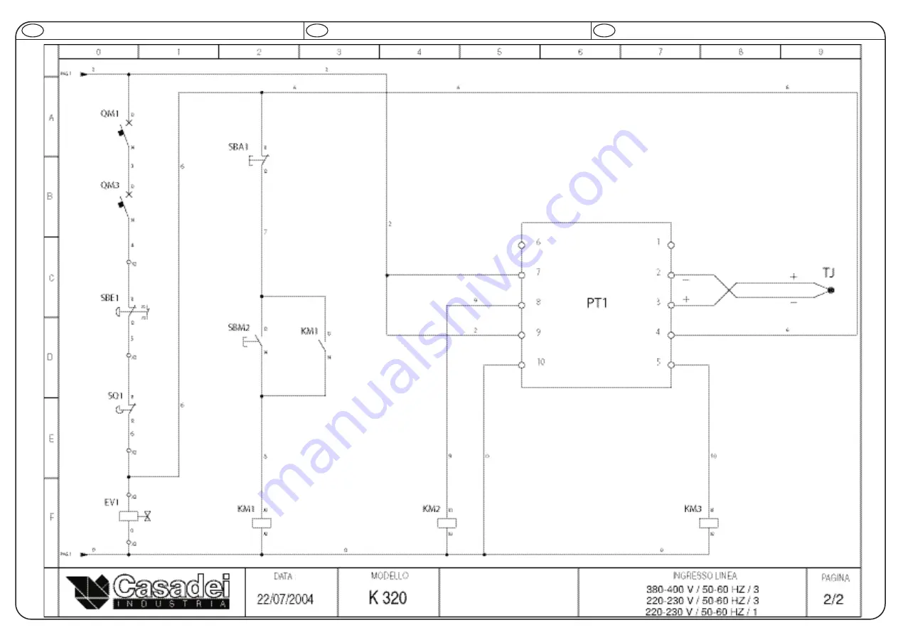 Casadei K 320 Instruction And Maintenance Manual Download Page 71