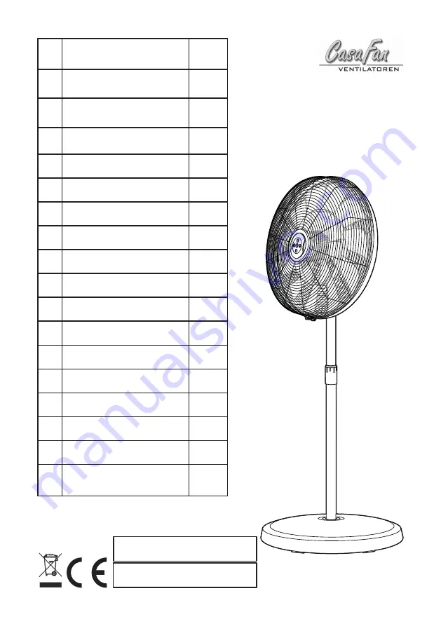 CasaFan 64501 Mounting And Operating Manual Download Page 1
