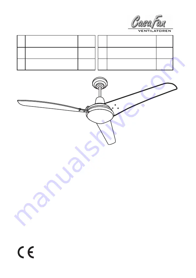 CasaFan MIRAGE 140 Mounting And Operating Manual Download Page 1