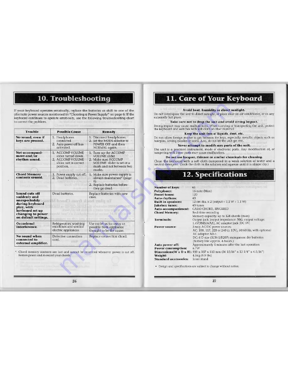 Casio CTK-500 User Manual Download Page 14