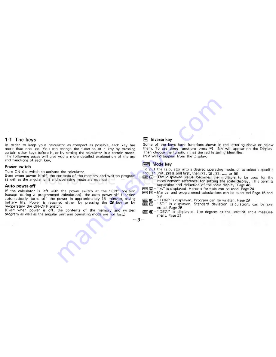 Casio fx-190 Operation Manual Download Page 4