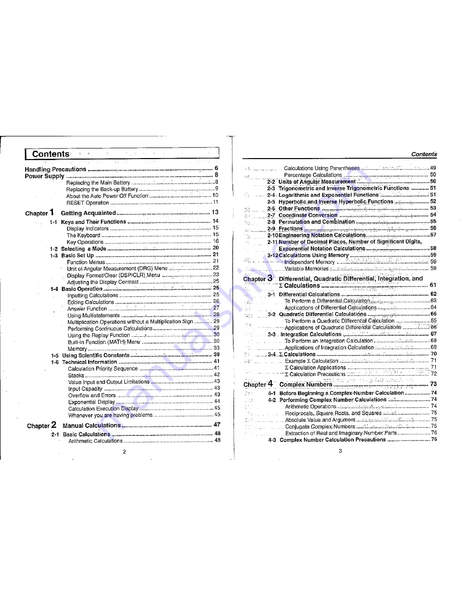 Casio fx-4800P Owner'S Manual Download Page 3