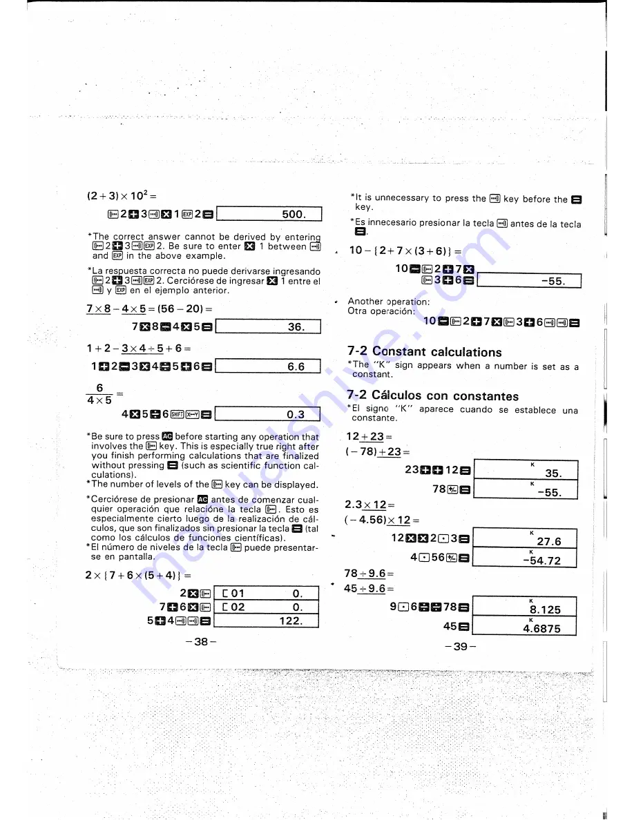 Casio FX-500 Manual Download Page 13