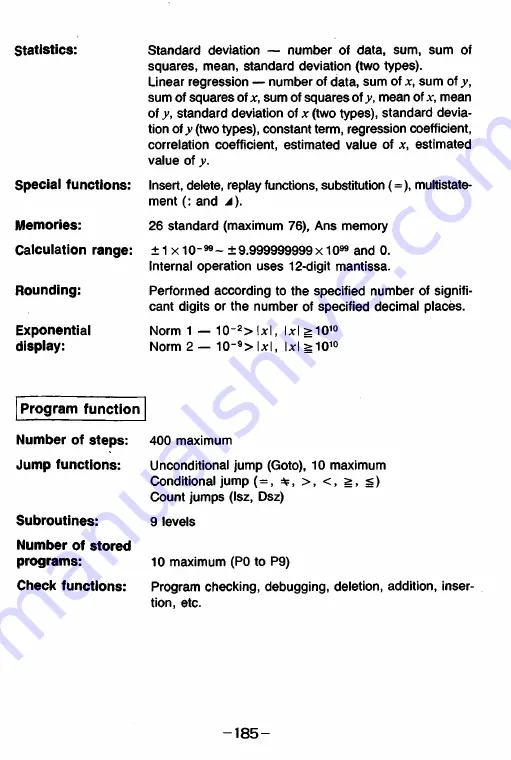 Casio FX-6300G Owner'S Manual Download Page 182