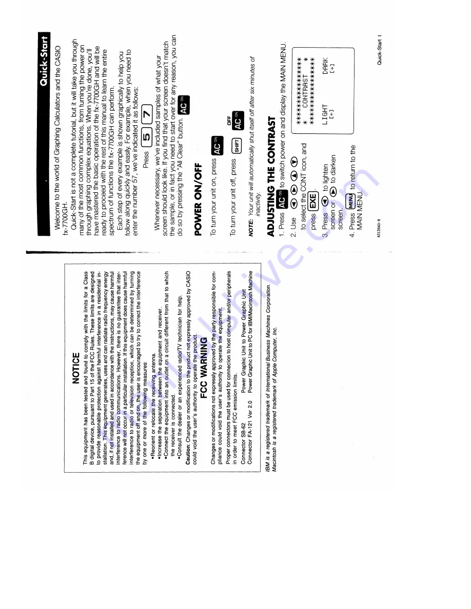 Casio FX-7700GH Owner'S Manual Download Page 2