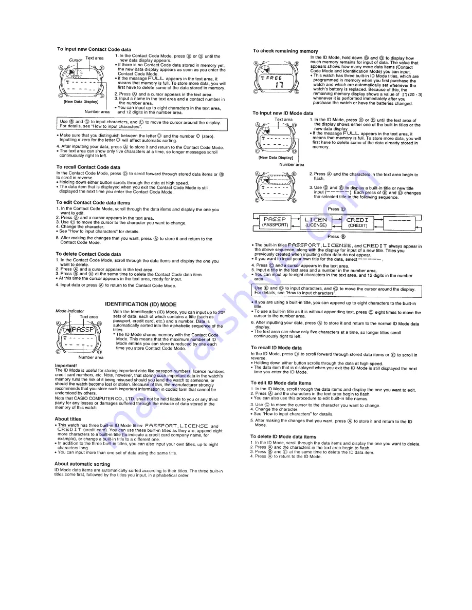 Casio QW-1441 General Manual Download Page 2