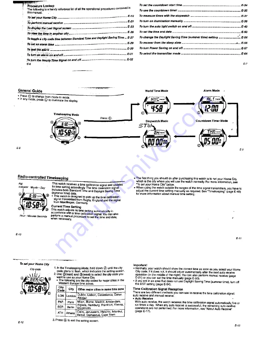 Casio QW-2972 Manual Download Page 2