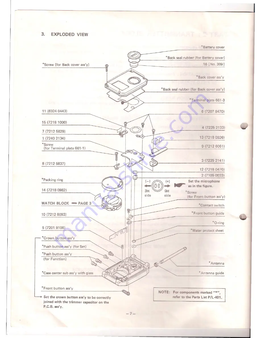 Casio QW-661 Service Manual & Parts List Download Page 8