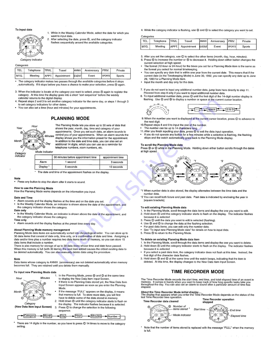 Casio QW-782 General Manual Download Page 2