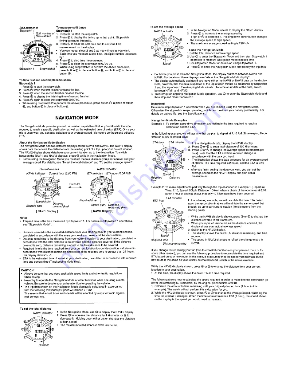 Casio QW-944 General Manual Download Page 2