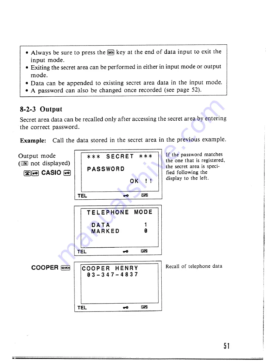 Casio SF-4000 Operation Manual Download Page 52