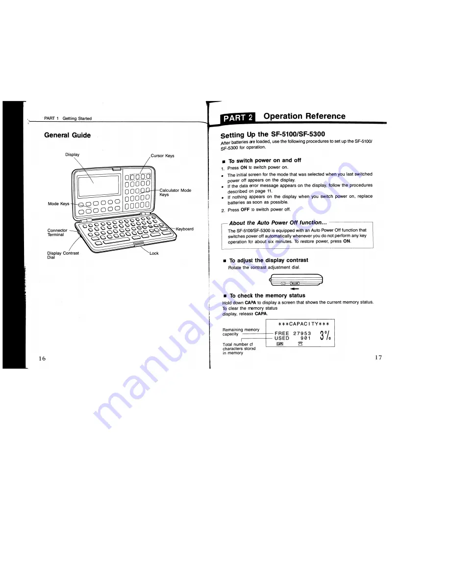 Casio SF-5100 Owner'S Manual Download Page 11