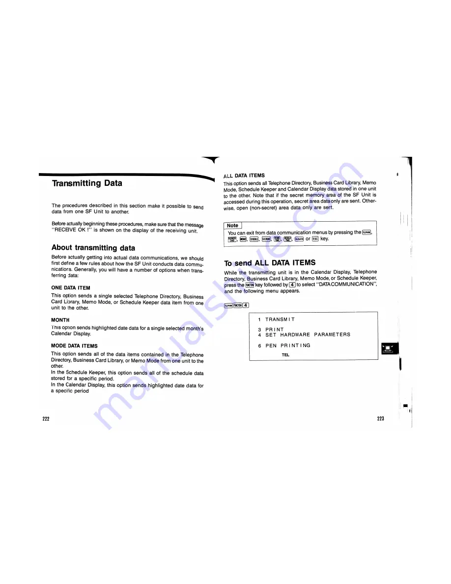 Casio SF-9700 Owner'S Manual Download Page 113