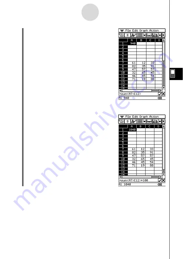 Casio Spreadsheet Application Скачать руководство пользователя страница 36