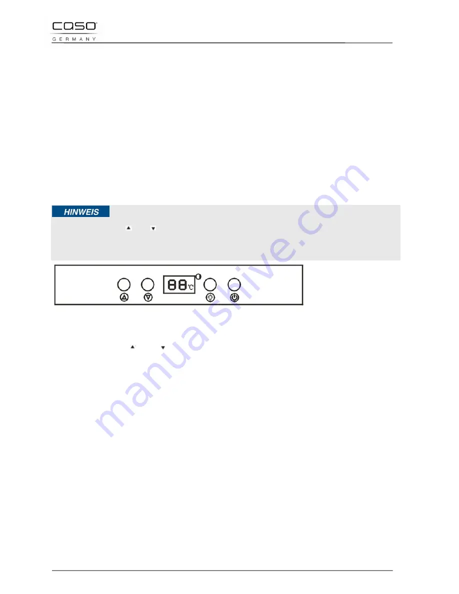 Caso WineSafe 18EB Operating Manual Download Page 38