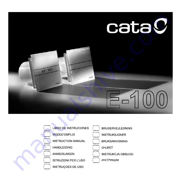 Cata E-100 Instruction Manual Download Page 1