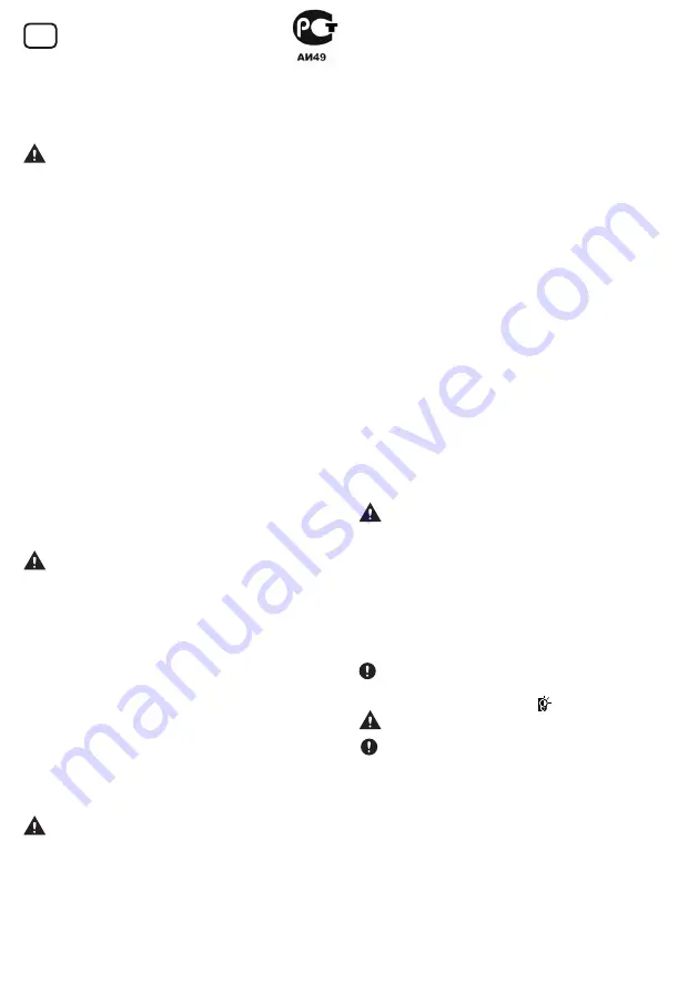 Cata TF 5250 GBK Instructions For Installation, Maintenance And Use Download Page 11