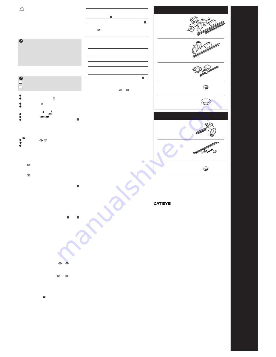 Cateye CC - MC100W Скачать руководство пользователя страница 3