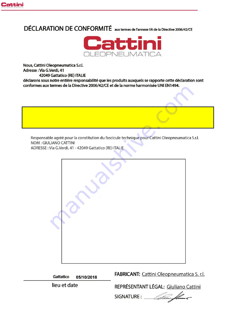 Cattini Oleopneumatica Yak 214/P Operating And Maintenance Manual Download Page 26