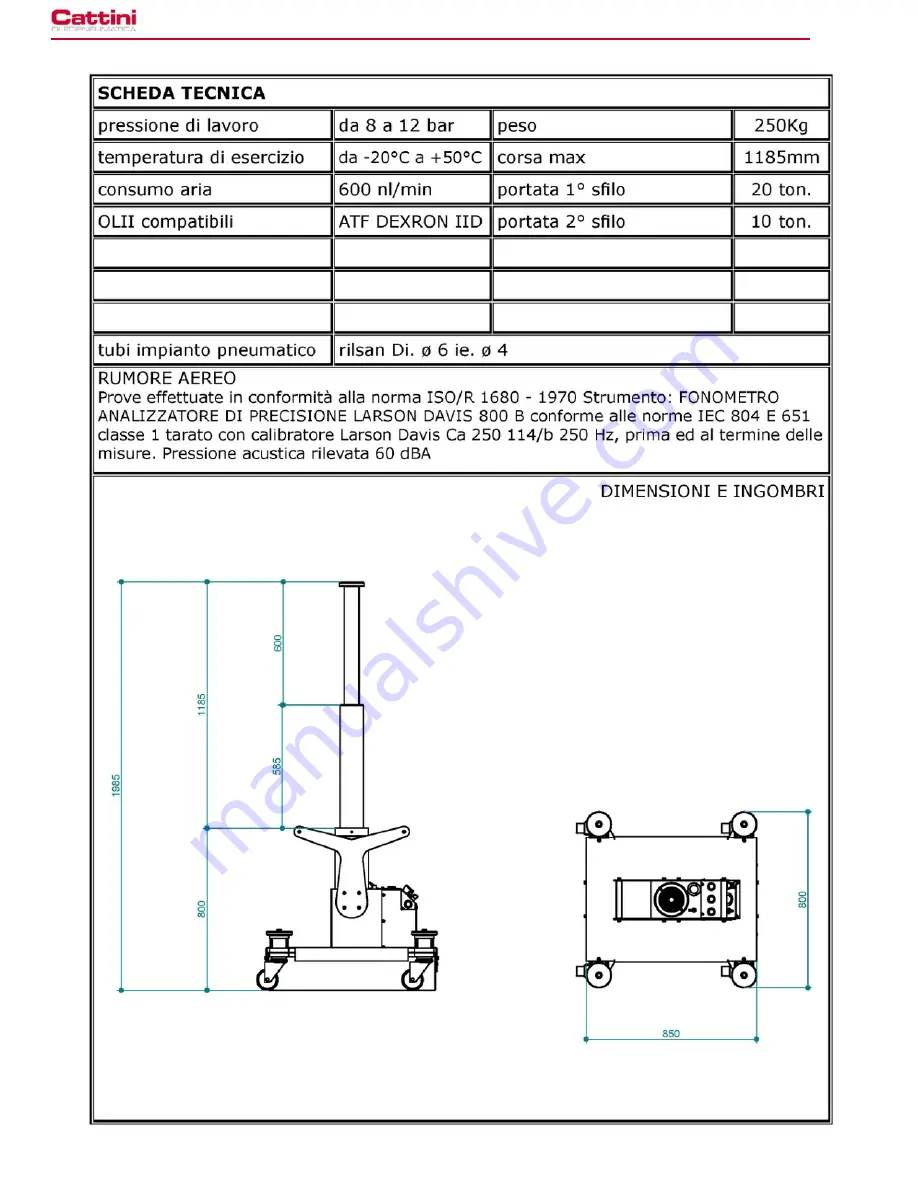 Cattini YAK 2810 Operating And Maintenance Manual Download Page 10