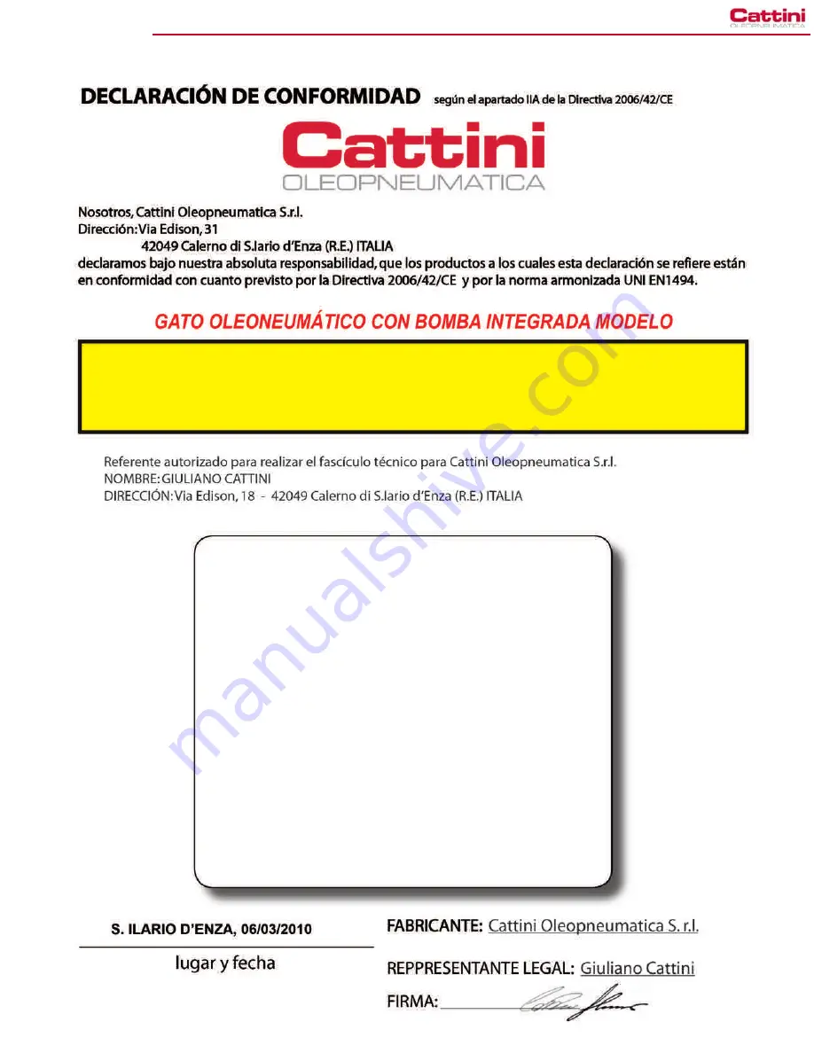 Cattini YAK 415/N Operating And Maintenance Manual Download Page 39