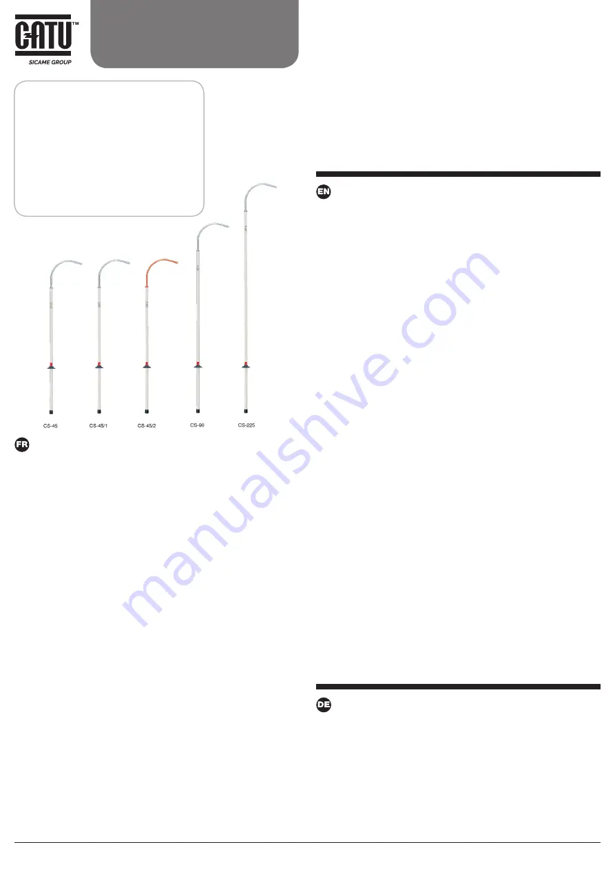 CATU CS-45 Quick Start Manual Download Page 1