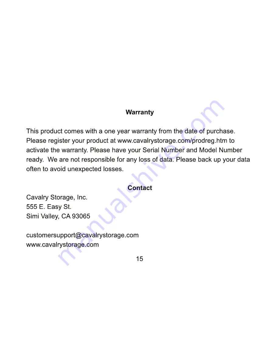 Cavalry CAXA Series User Manual Download Page 15