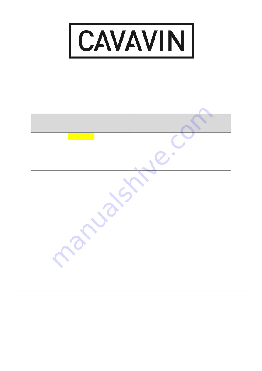 Cavavin V-024WDZ Instruction Manual Download Page 1