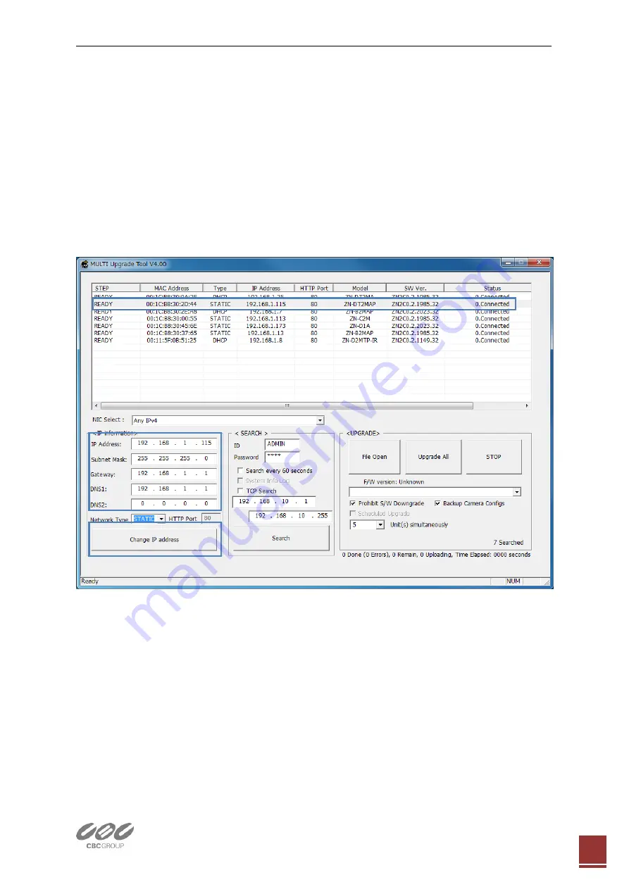 CBC ZN-MDI2 M-IR Series Quick User Manual Download Page 125