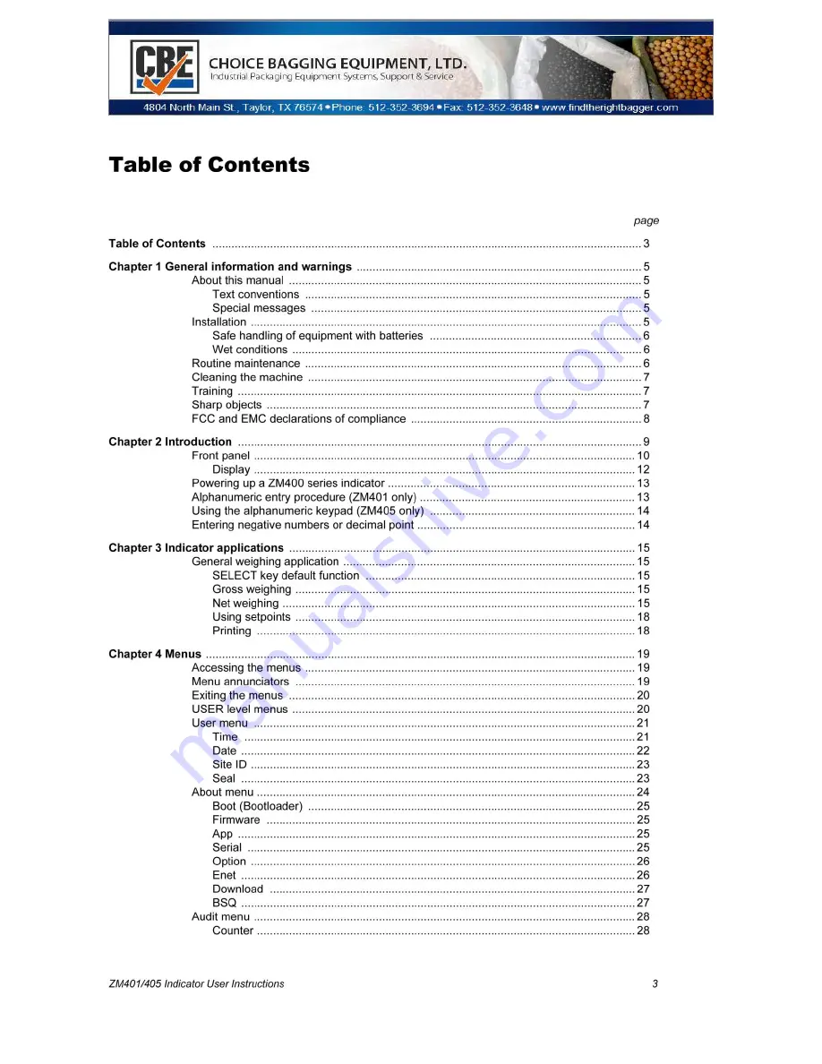 CBE 230 Installation, Operation & Maintenance Instructions Manual Download Page 78