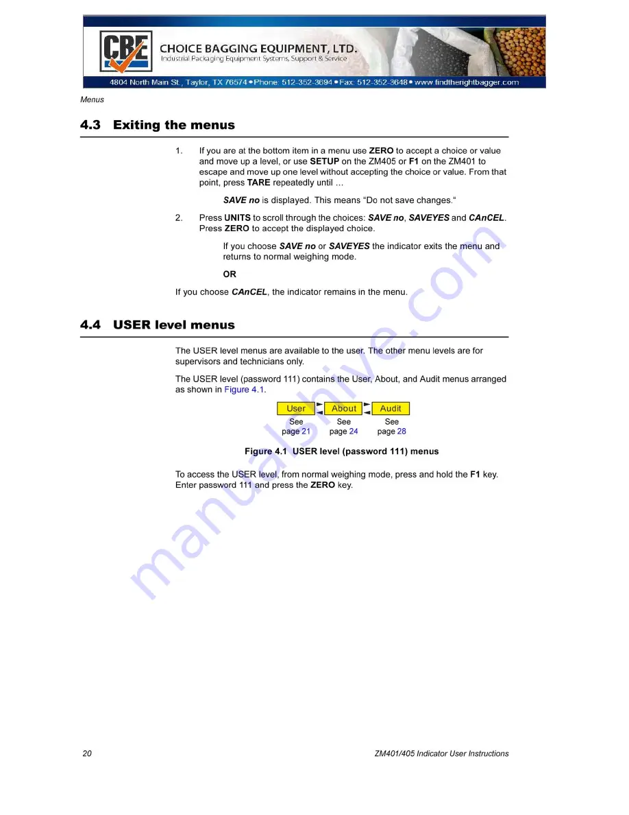 CBE 230 Installation, Operation & Maintenance Instructions Manual Download Page 94