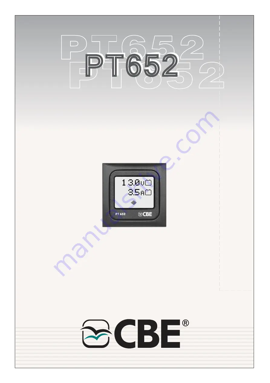 CBE PT652 Скачать руководство пользователя страница 1